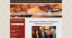 Desktop Screenshot of dominguezynavarroabogados.com