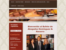 Tablet Screenshot of dominguezynavarroabogados.com